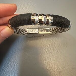 Holst and Lee Black and Silver Men's Bracelet